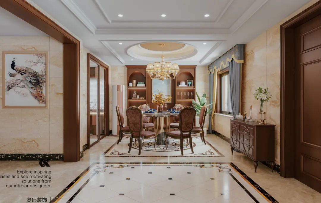欧式奢华风洪港岸别墅,奥远空间设计诠释生活艺术-14