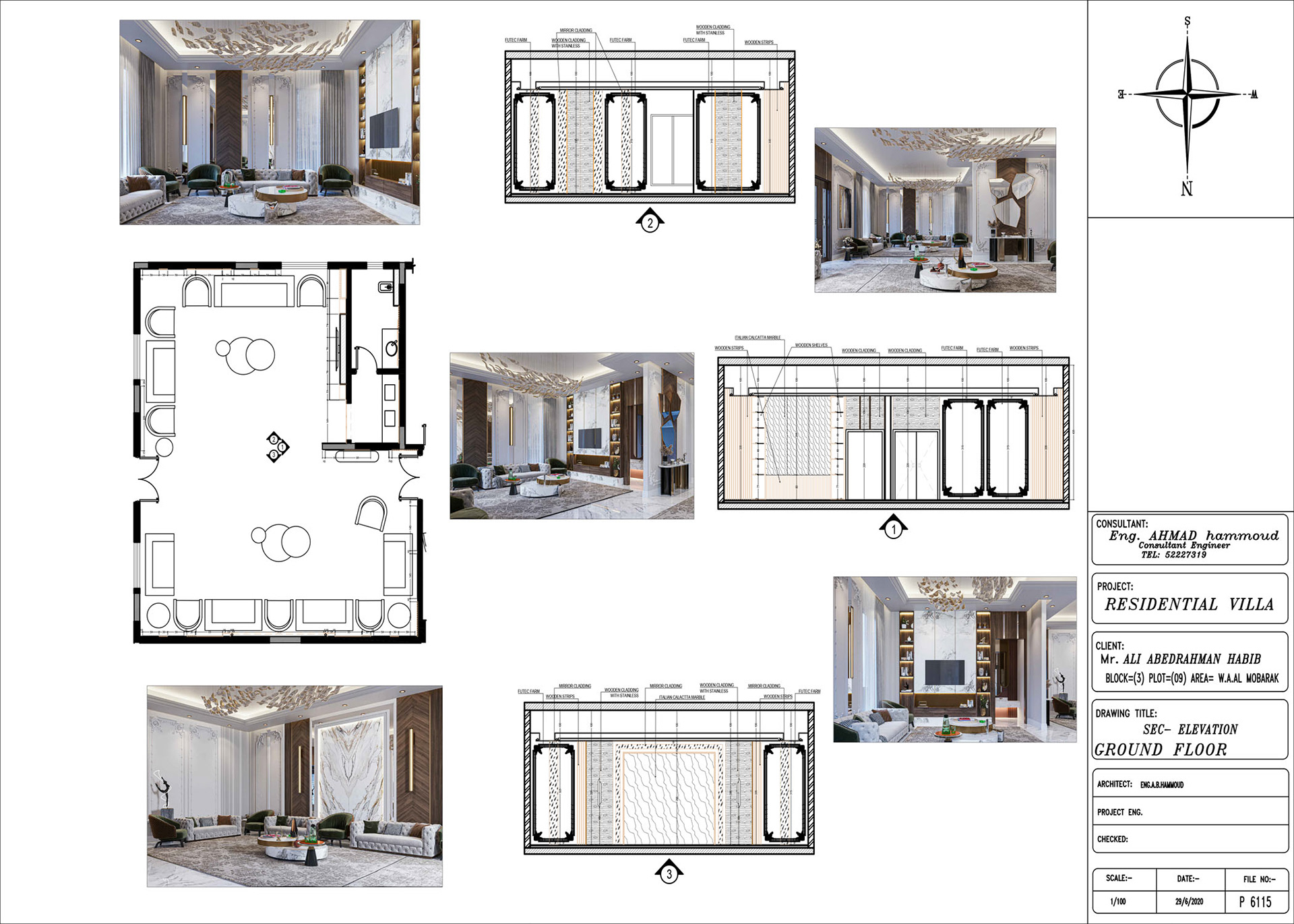 SHOP DRAWING RECEPTION VILLA-4