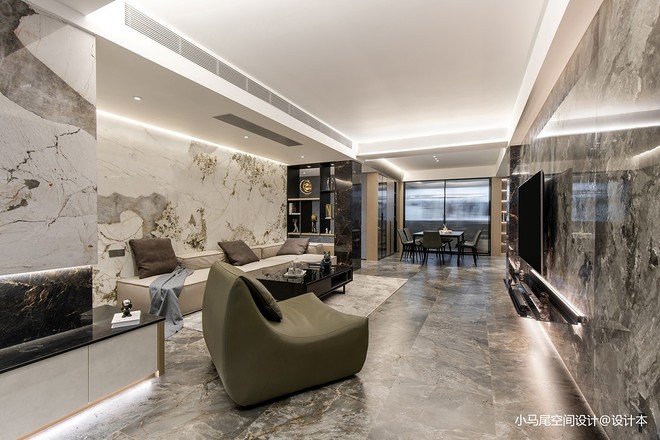 三居152平米装修案例丨中国汕头丨小马尾空间设计-23