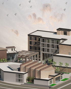 ٍSustainable Research Center with housing for students