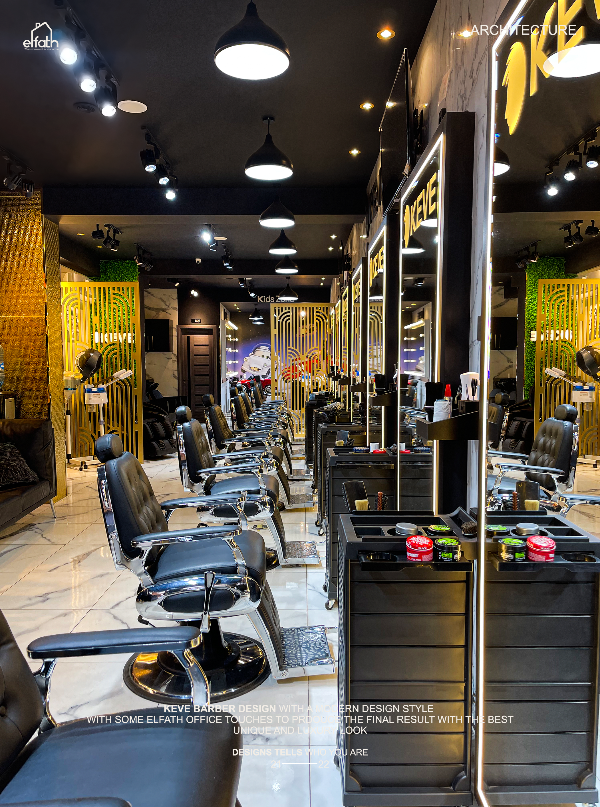 Keve barber - interior design --2