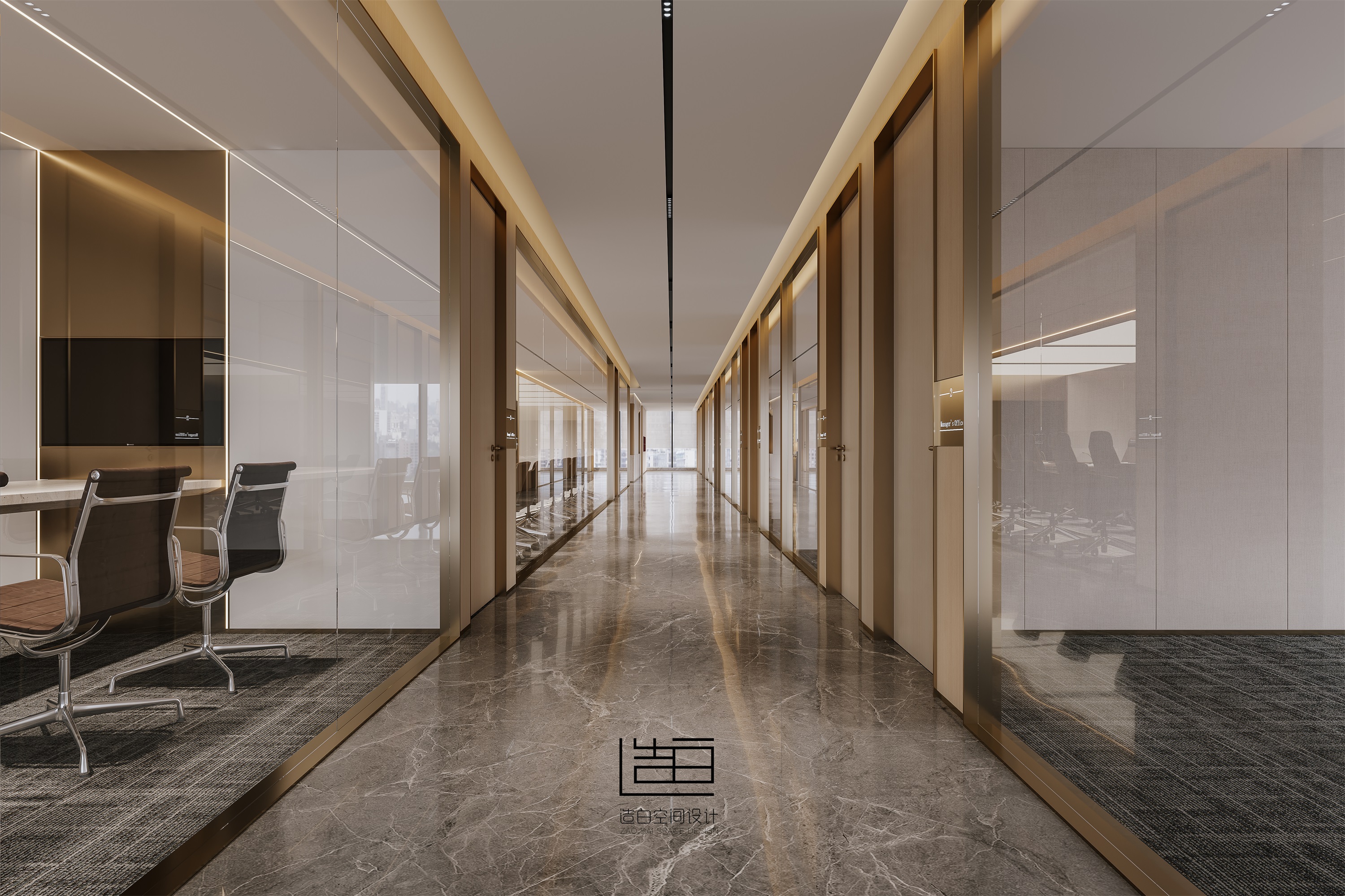 招商办公设计表现丨中国温州丨四川成都造白空间设计有限公司,四川欣闻装饰工程有限公司-5