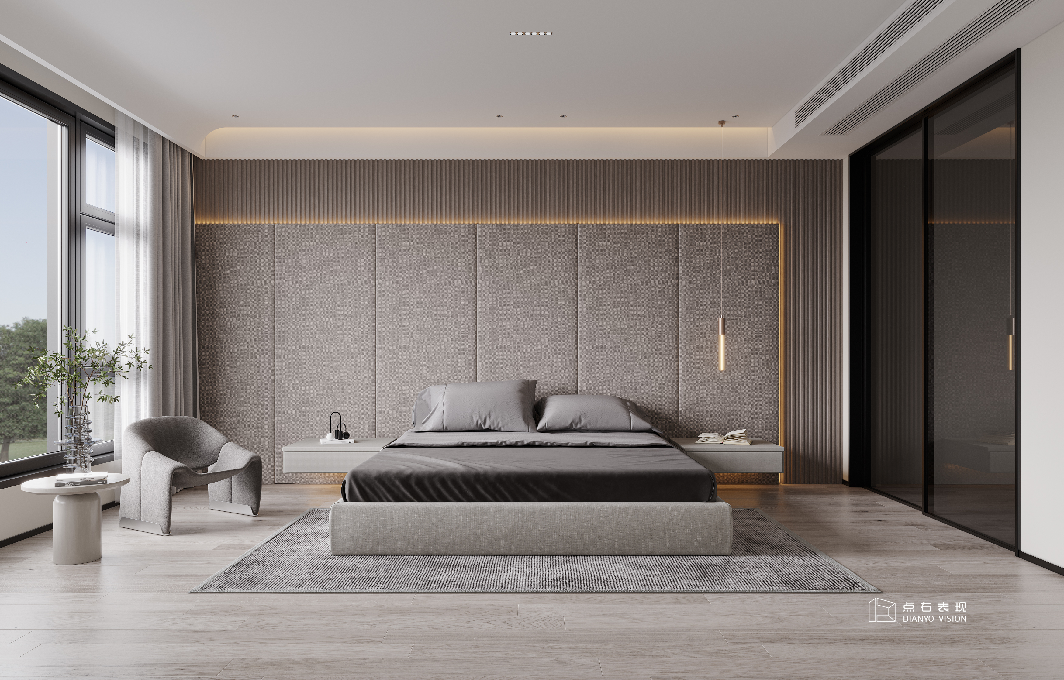 意式轻奢风格室内设计丨点右效果图表现-15