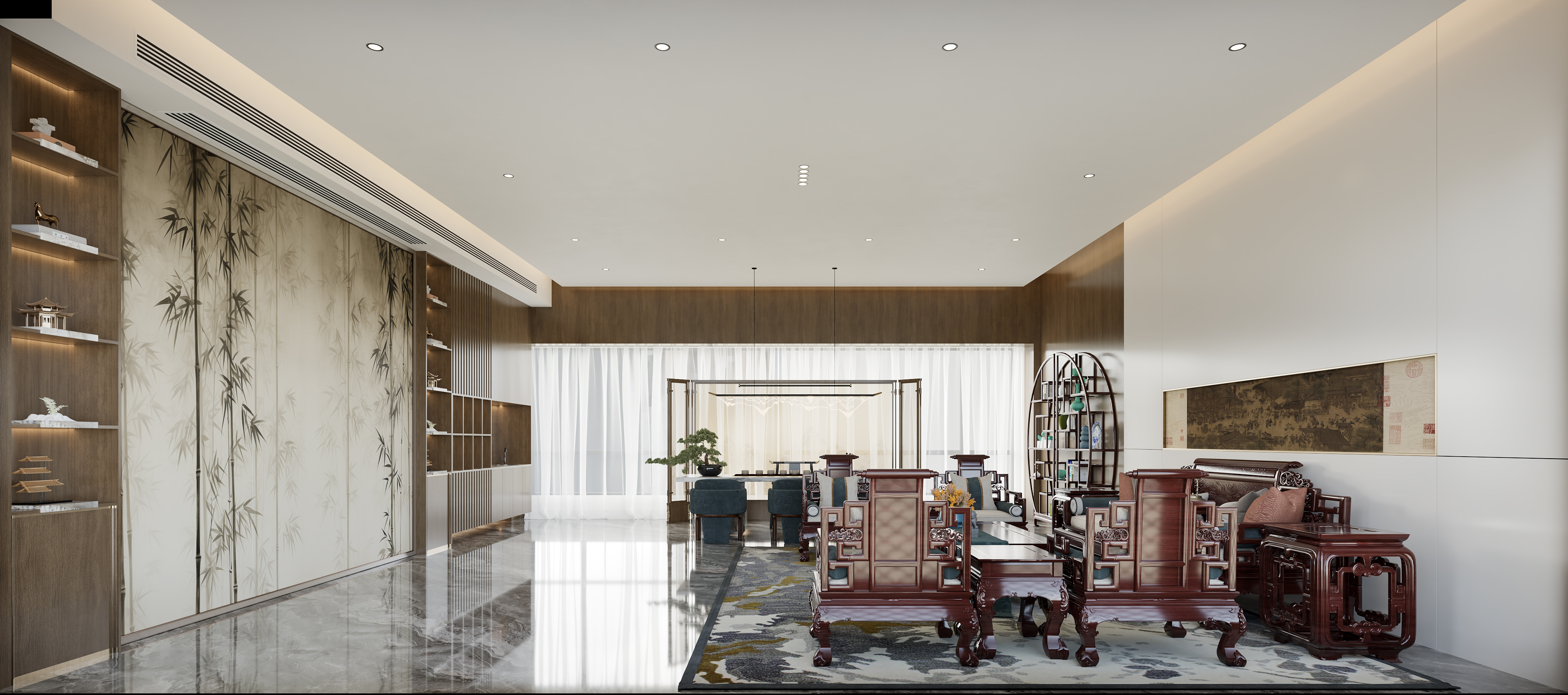 流动与凝聚 会所空间的叙事丨吉盈豪设计-8