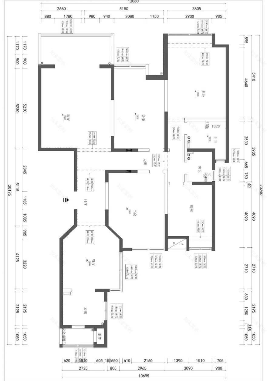 180㎡四室改两室,现代风格打造宜居生活-88