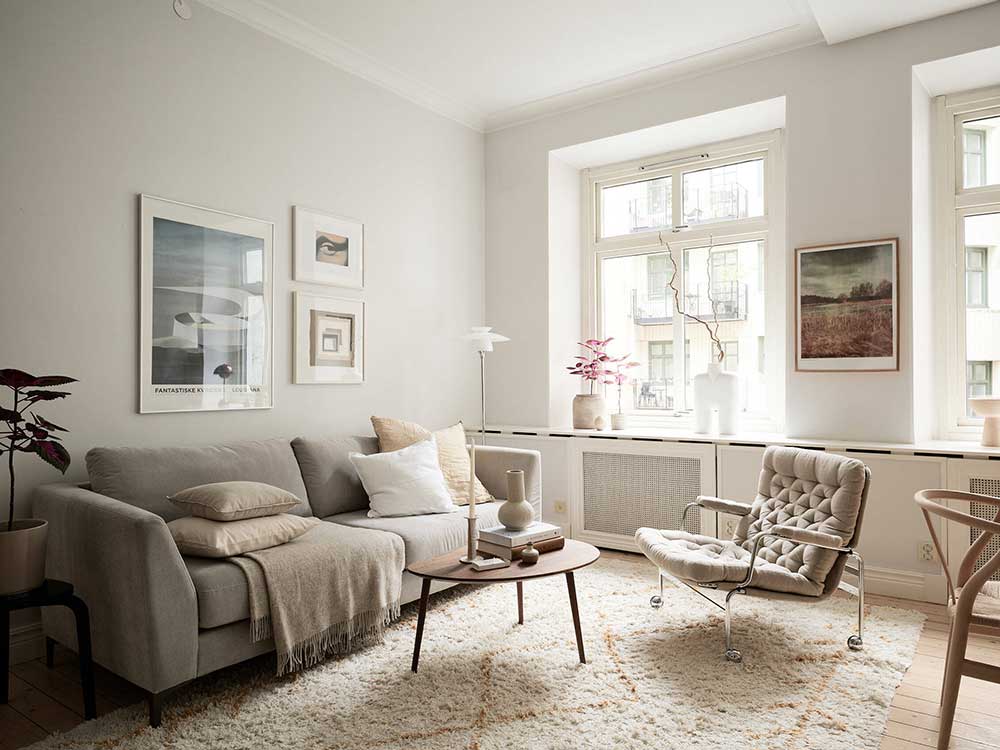 瑞典清新简约一居设计，自然光影打造轻盈空气美居-4