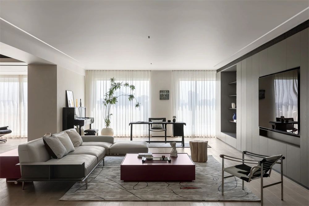 现代位于湖畔的大平层住宅丨中国-14