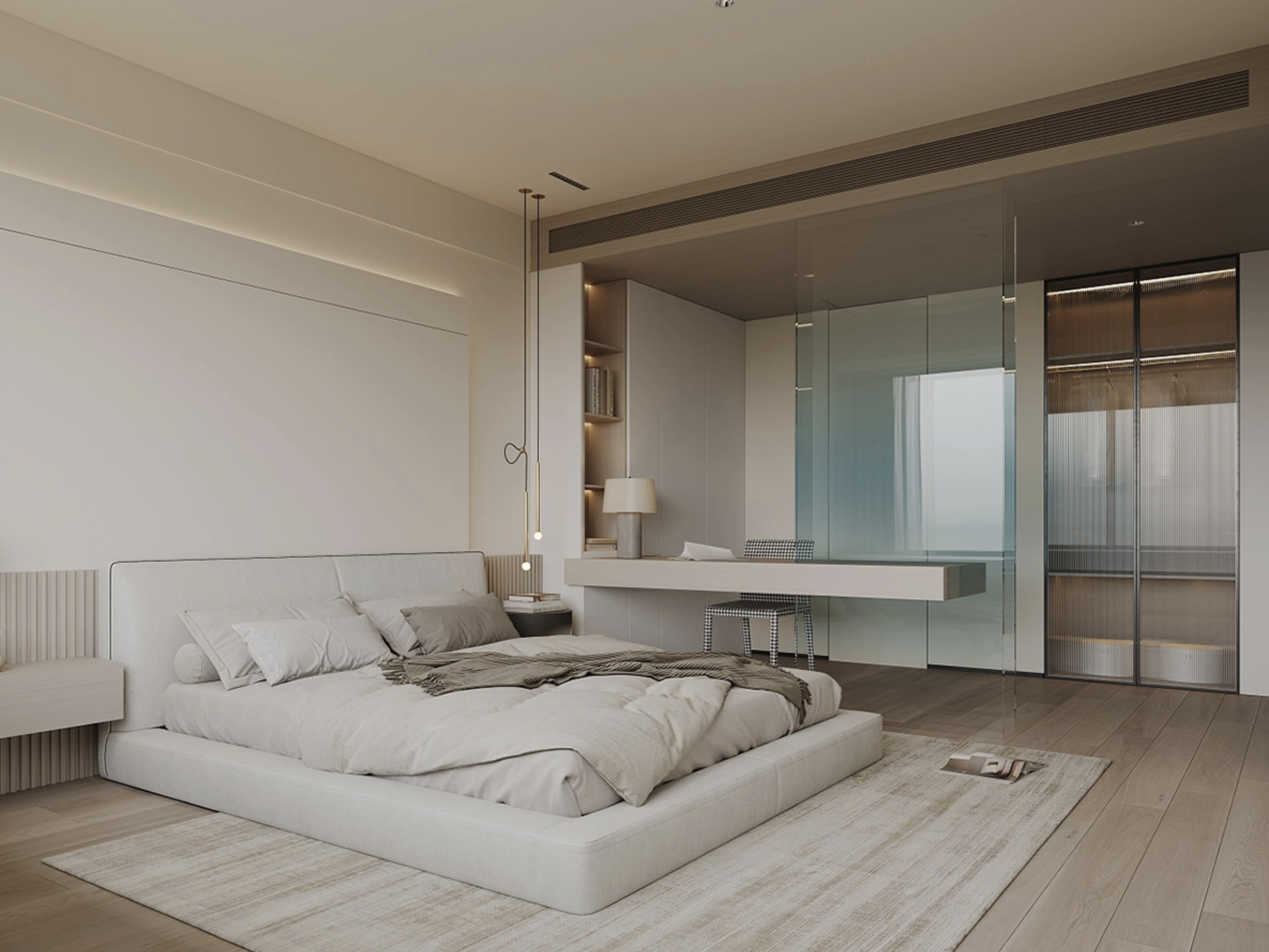 96㎡奶油侘寂风 幸福感平层-7