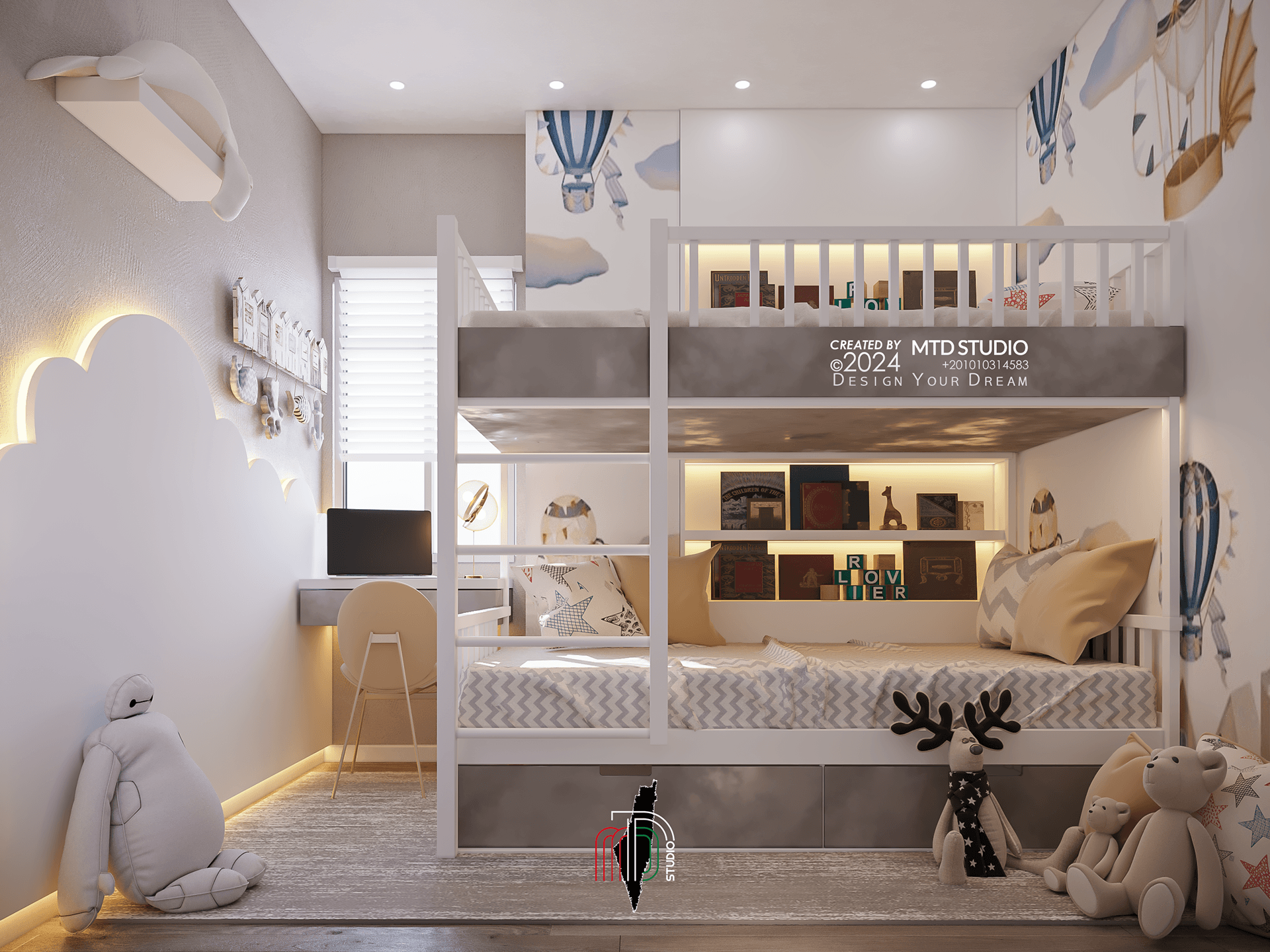 Kids Bedroom 室内设计丨埃及开罗丨MTD Studio-6