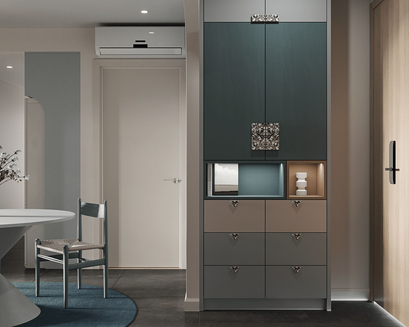 小空间公寓设计 明亮的配色打造出凉爽夏日-7