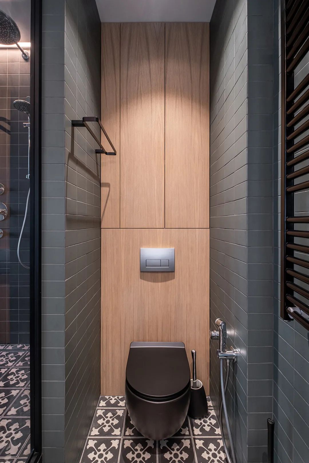 莫斯科 66㎡莫兰迪简约风公寓,玻璃隔断打造开放式空间-31