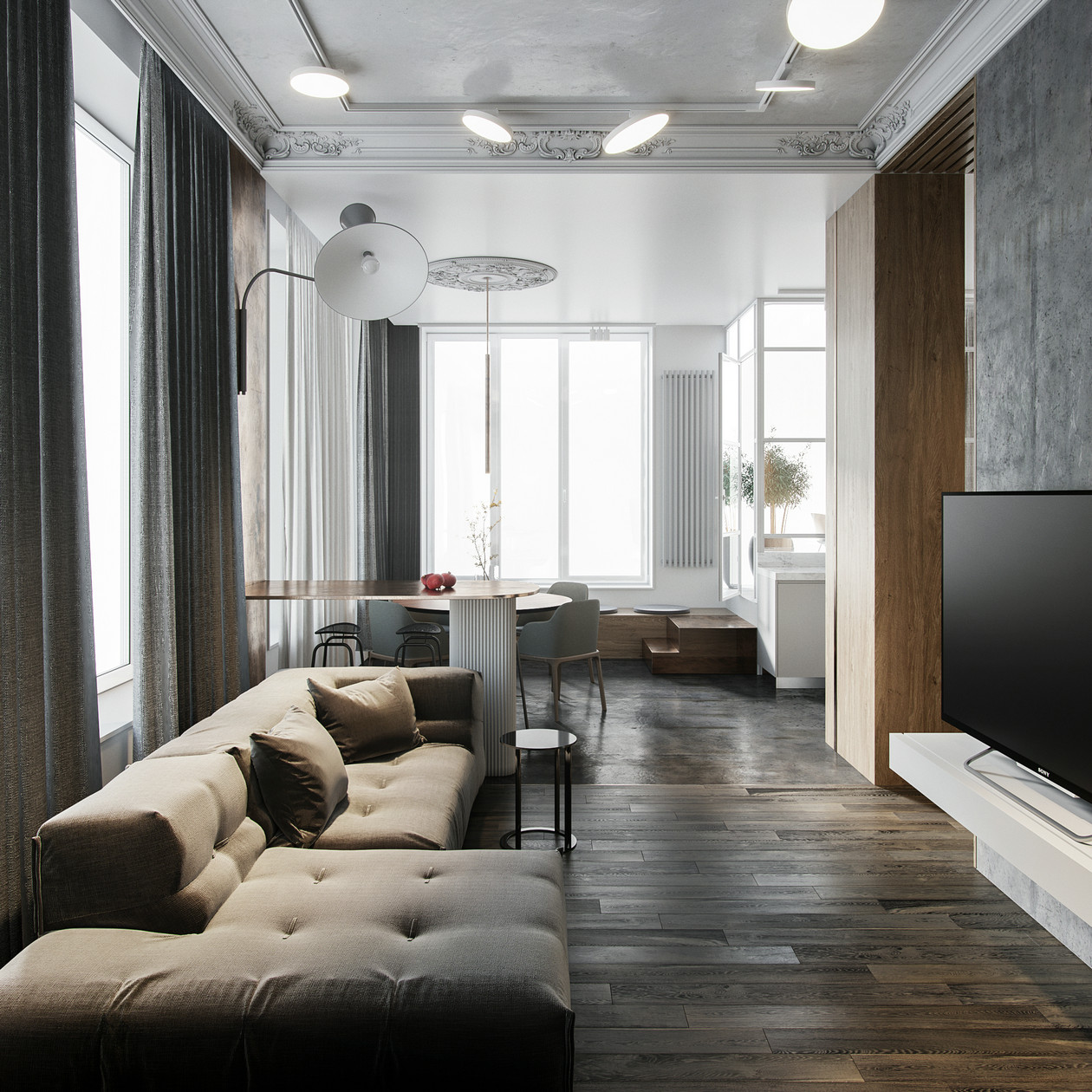 简欧风小户型设计，浪漫生活空间-1