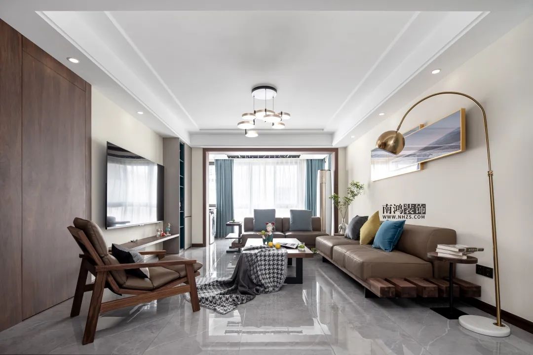天一家园现代风格胡桃木家居设计丨浙江南鸿装饰-7