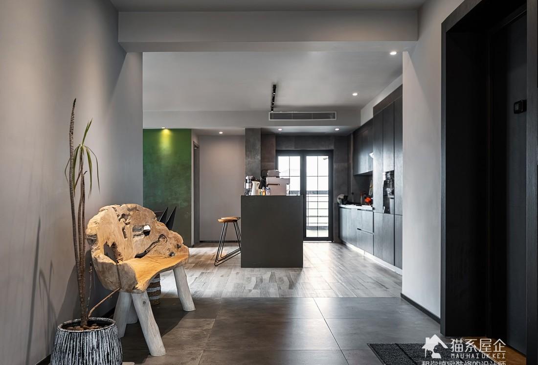 80 后海归 217㎡工业风家设计，全屋无主灯，餐厨一体，阳光房变榻榻米-12