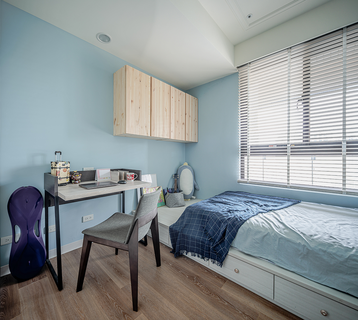 家装设计案例鉴赏——清新感薄荷绿轻美式小宅 -14