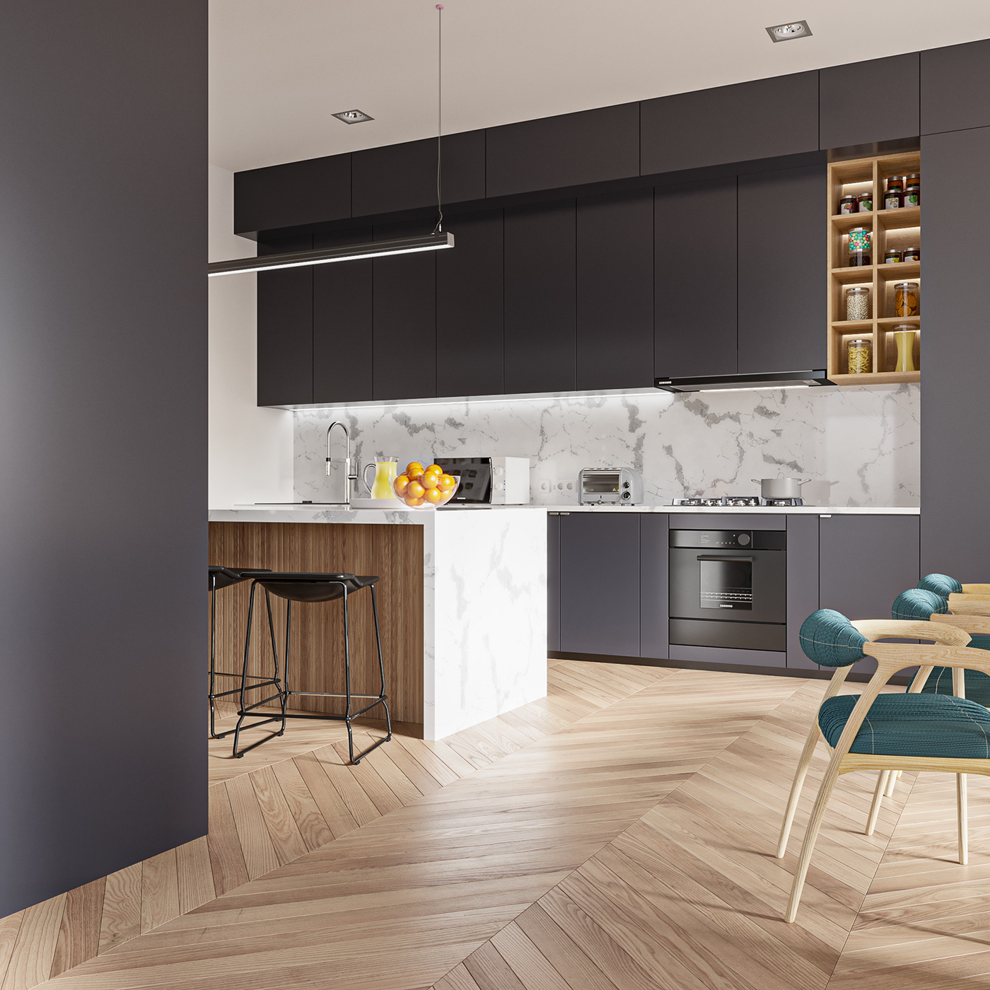 斯洛文尼亚平层公寓室内设计丨安娜斯塔西娅·古奇娜-2