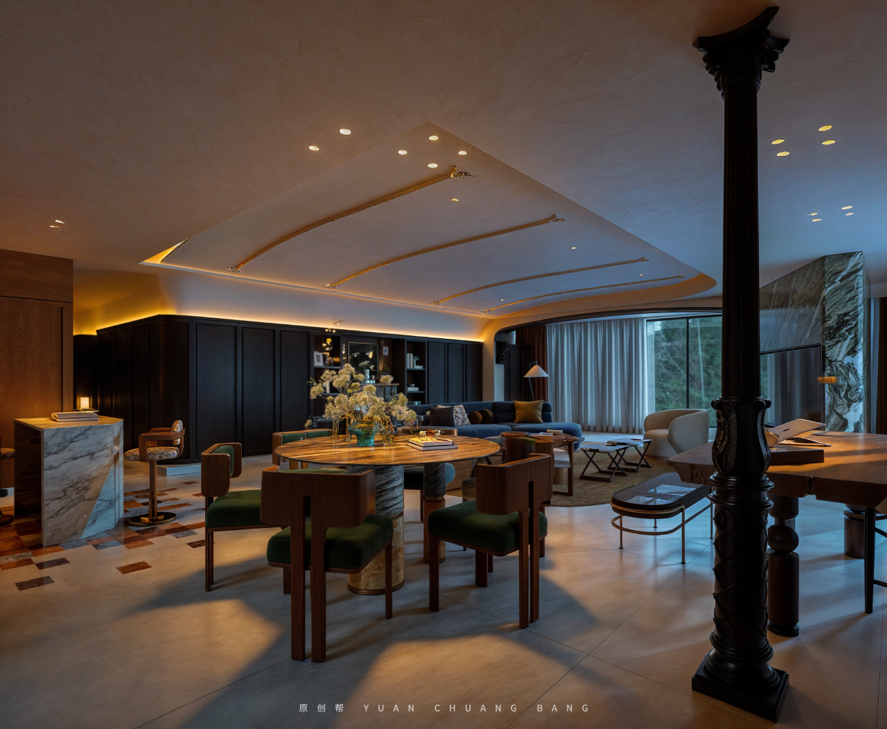 左岸墨绿丨晨轩艺术设计-41