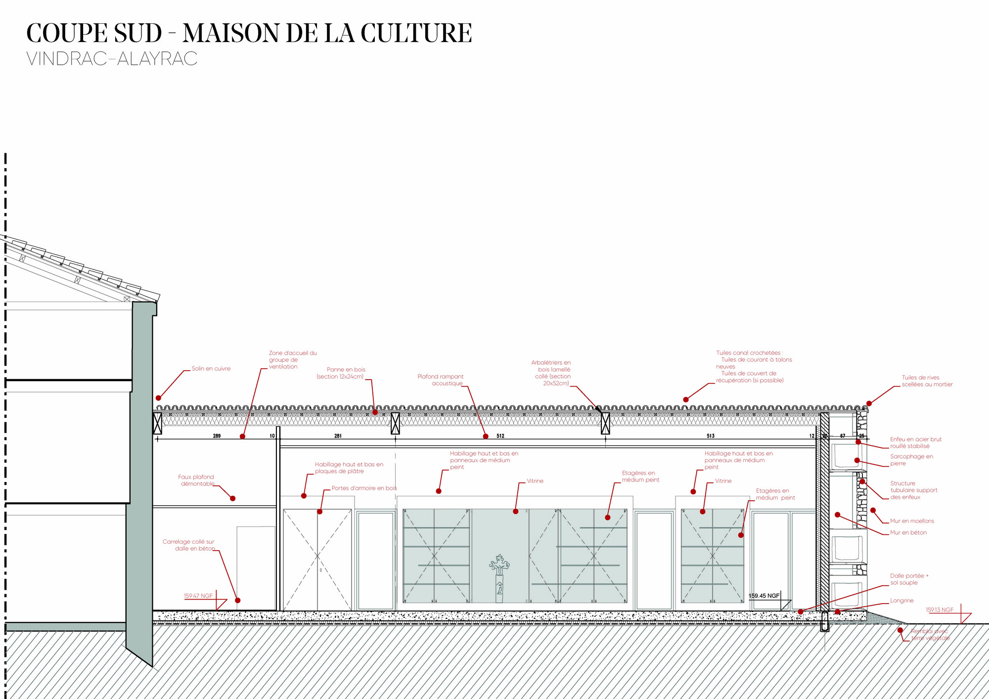 Construction of the Vindrac-Alayrac Culture Center / LETELIER ARCHITECTES-33