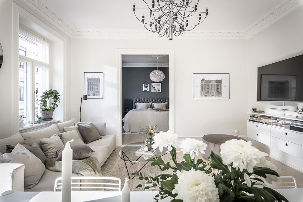 哥德堡 92 平米简约公寓，蓝调卧室引人入胜-8