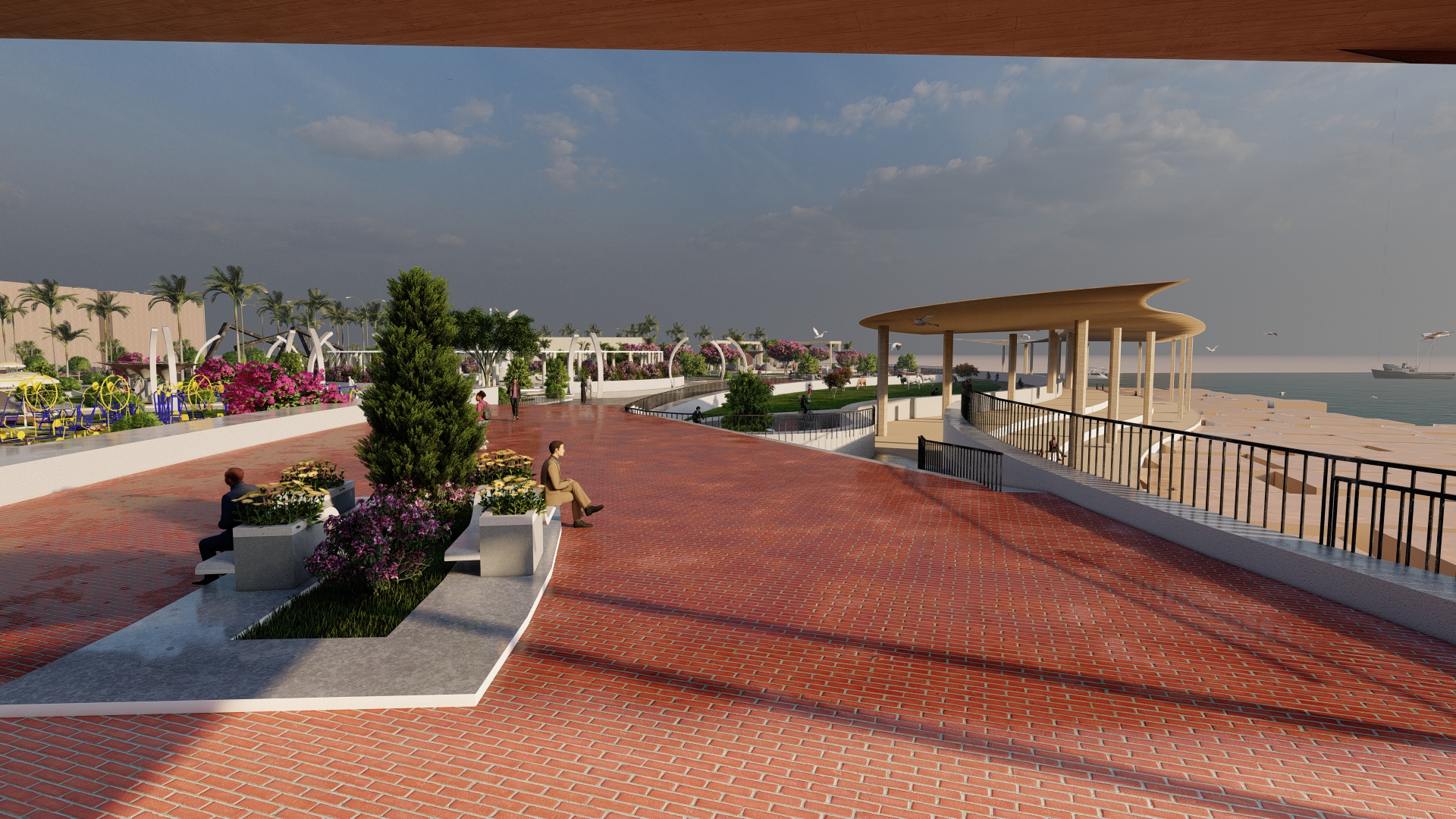 Bir Masoud Promenade development project AL - landscape-14