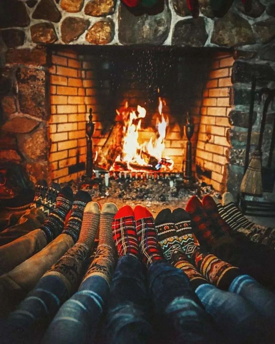 冬日里的温暖庭院壁炉设计-6