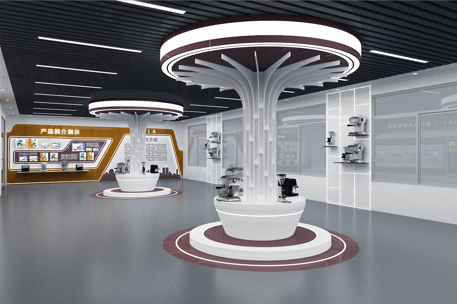 咖啡机展示厅设计3D效果图-3