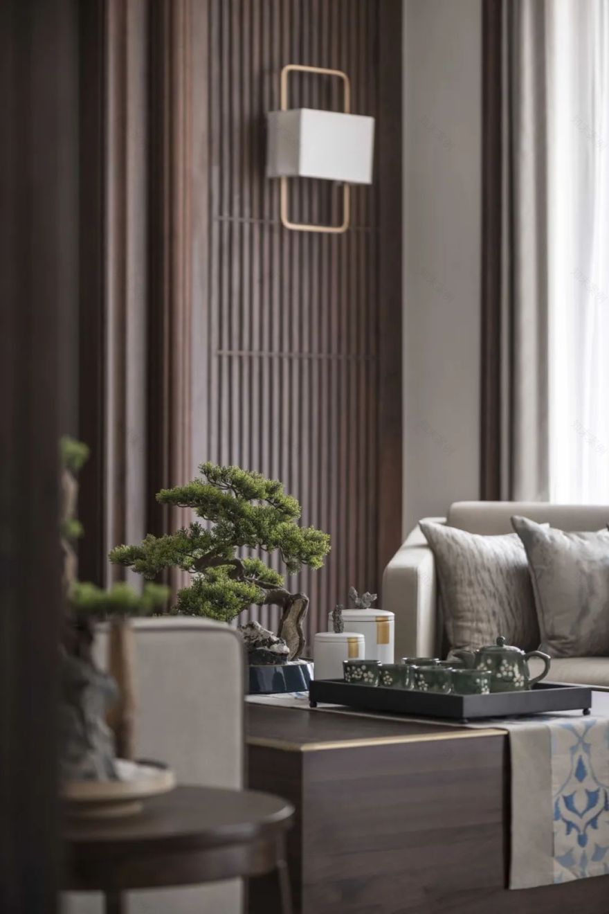 别墅非家装丨1100平方新中式,闲雅宁静的意蕴美-29