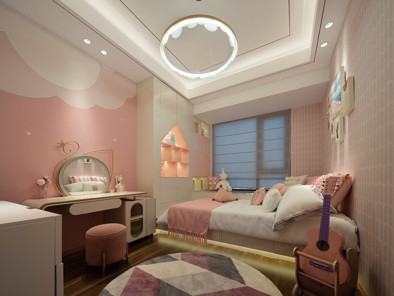 将中国元素融入客餐厅卧室丨中国驻马店丨运成设计-24