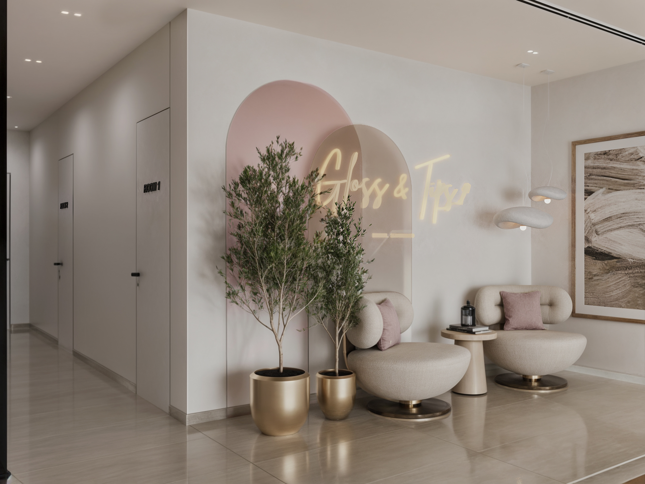 NailSalon美甲沙龙设计丨沙特阿拉伯丨Artisan interiors-12