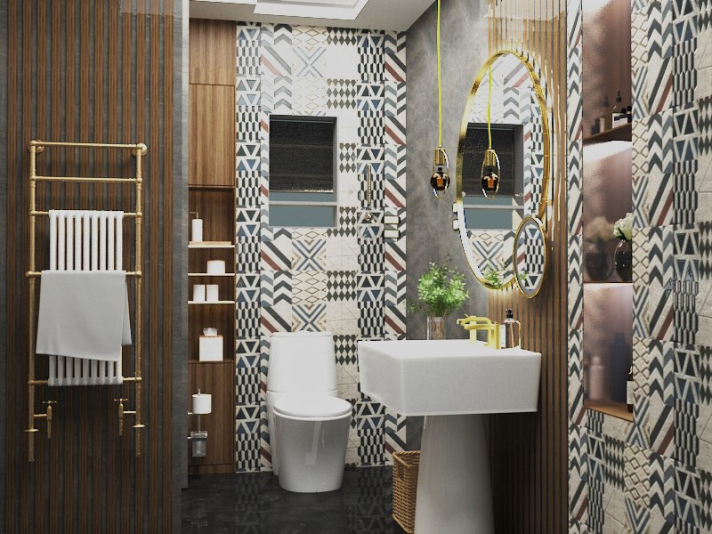 Smouha 公寓时尚浴室设计-2