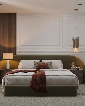 Elegant Neo-Classical Bedroom with Walk-In Closet