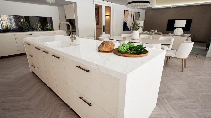 Kitchen & Living Area Visualization — Richmond, UK-25