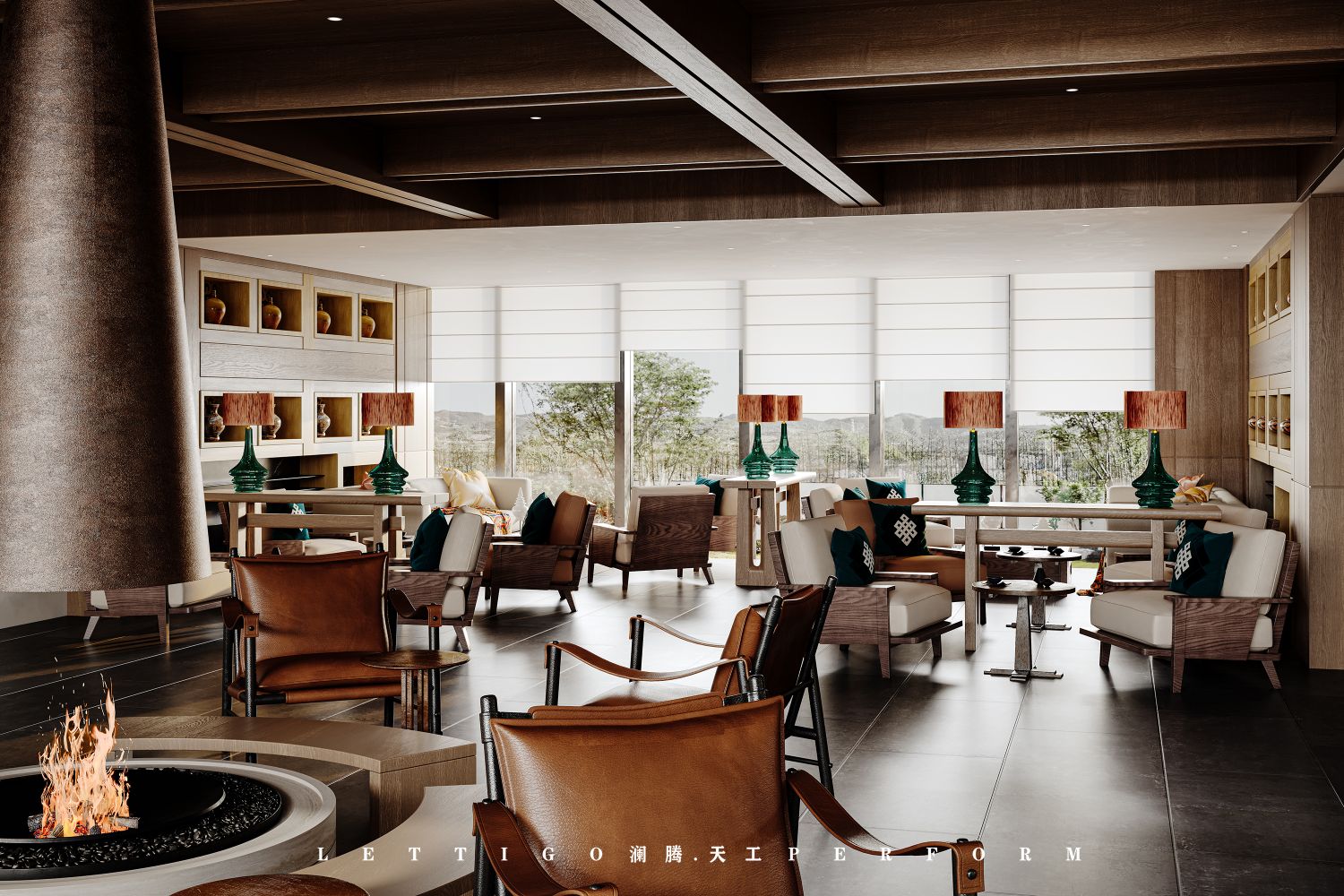 工装|混搭风酒店公共空间-4