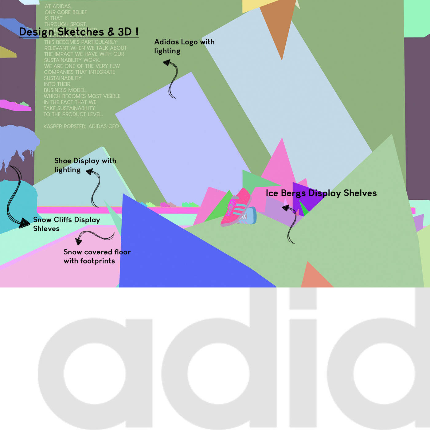 Adidas Sustainable Shoes Branch Interior Design-11