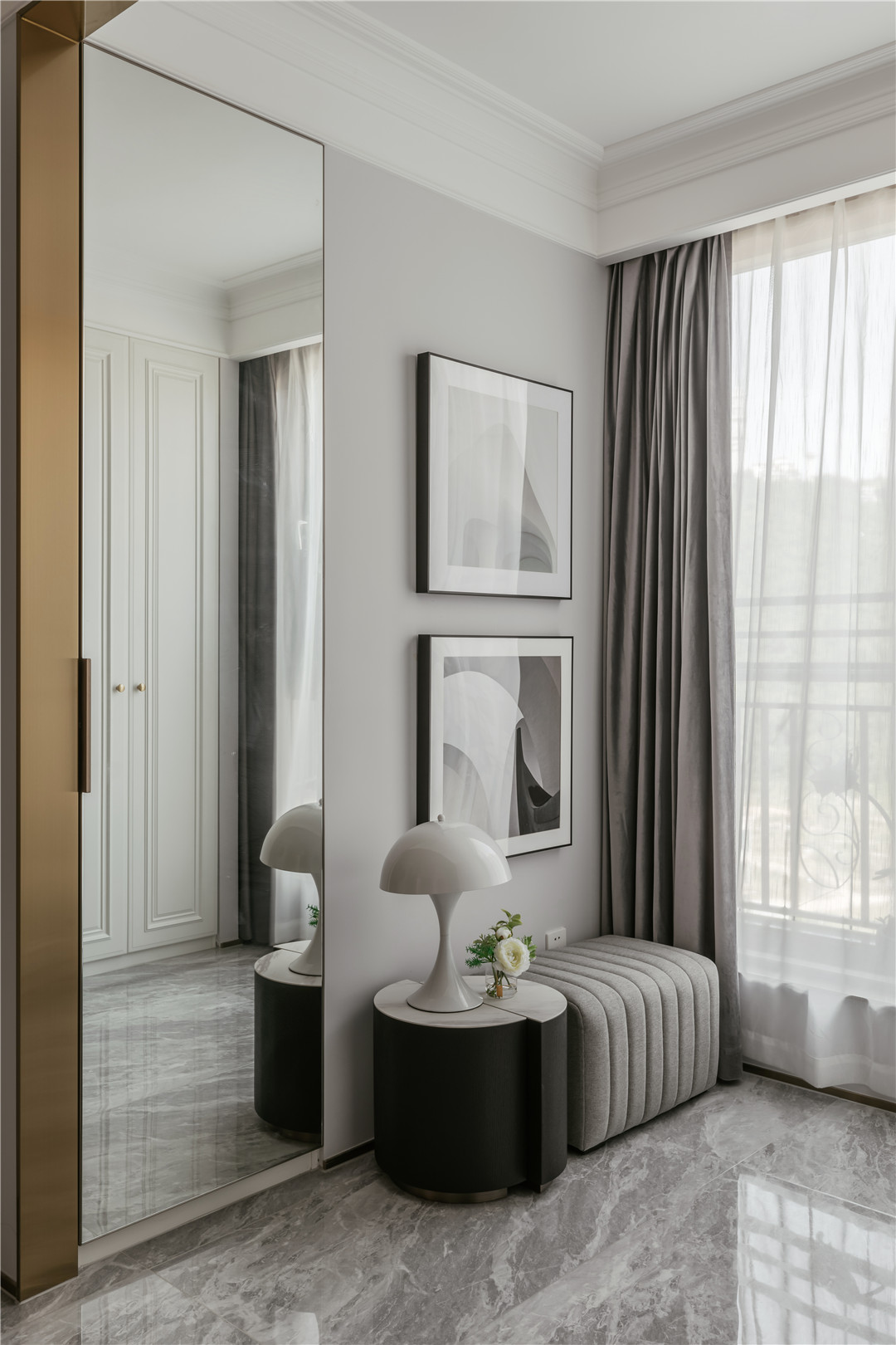 双羽空间设计 | 雾白 极简奢华家居风格-5