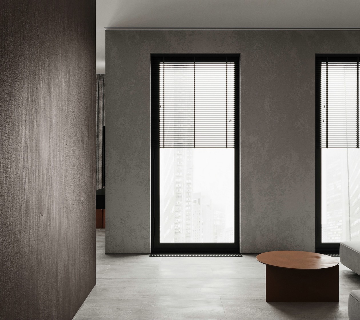 91㎡深色系公寓设计 既沉稳又有设计感！-5