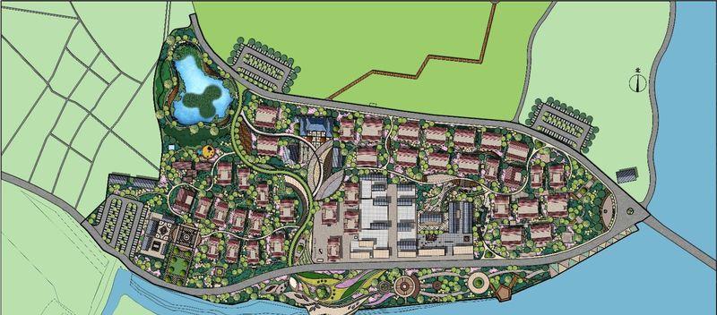 乌海巴彦木仁渔村景观规划设计-0