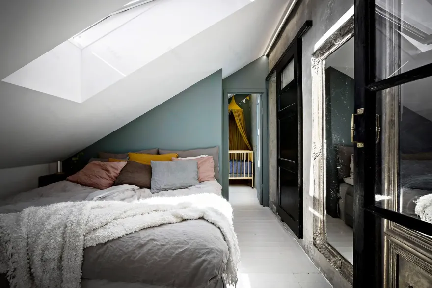 瑞典 50 年代建筑的工业风格 loft 公寓改造-18