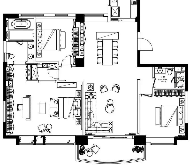 碧桂园云顶 220㎡简约住宅丨中国宁波丨BBSDESIGN 半杯水-34