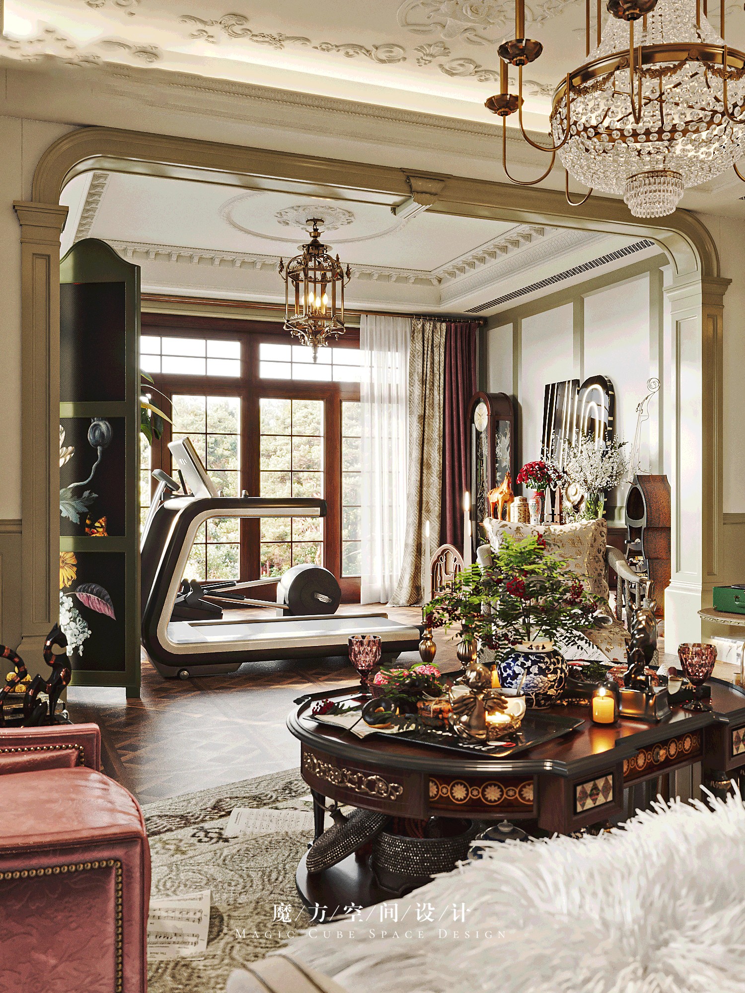 山东•美式复古住宅设计项目丨中国山东丨魔方空间设计-24