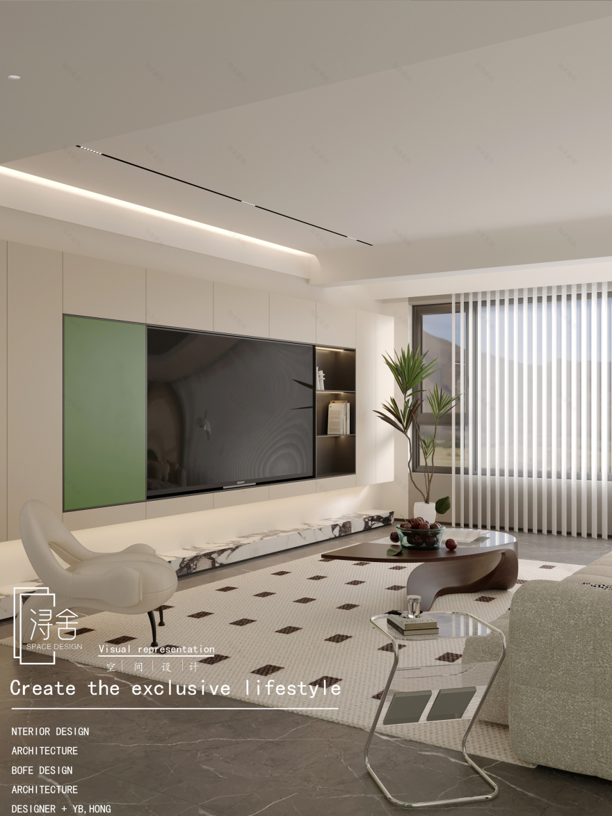 现代简约大平层客餐厅设计丨浔舍空间设计-10