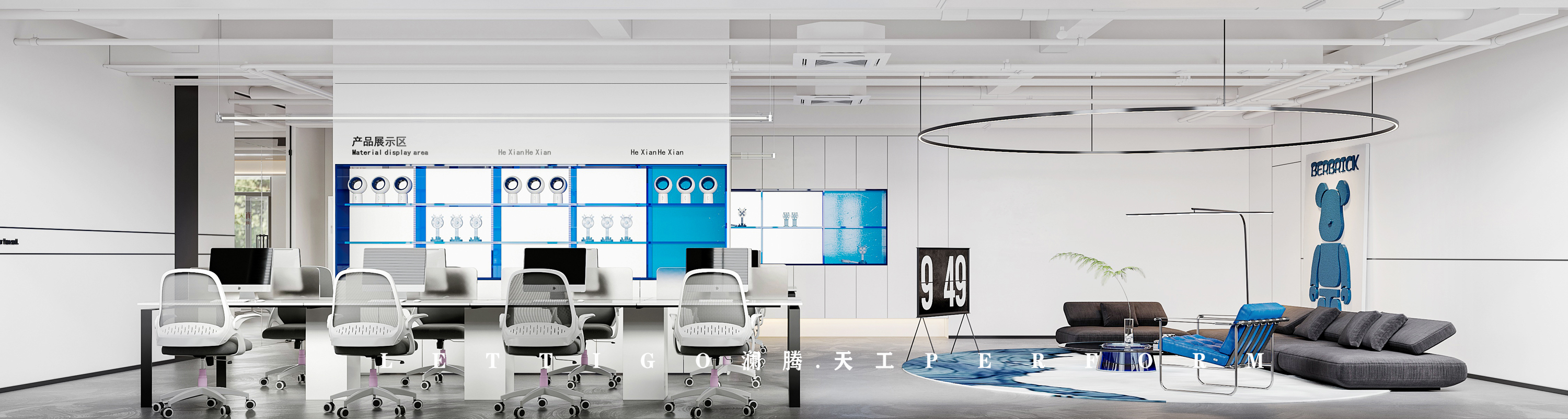 现代极简风的办公空间，有一种安静的力量感-2