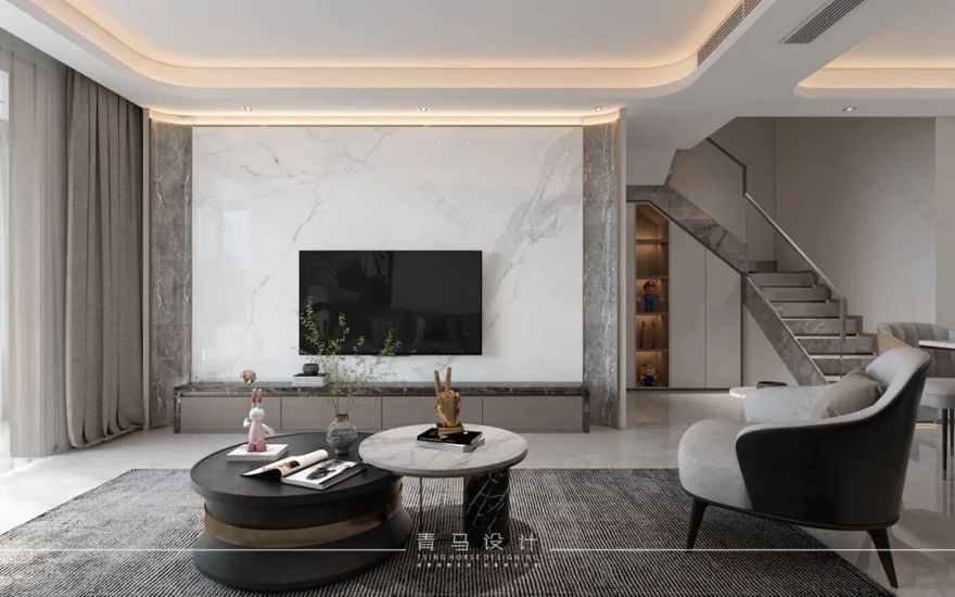 中天诚品现代简约别墅设计丨青马别墅空间设计-50