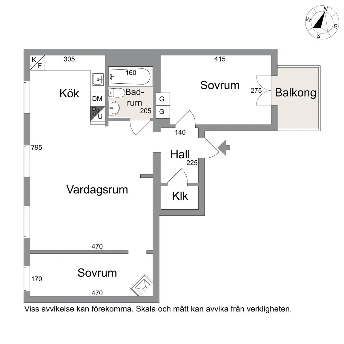 瑞典 63 平米幸福公寓 | 客厅厨房为主，卧室面积小-17