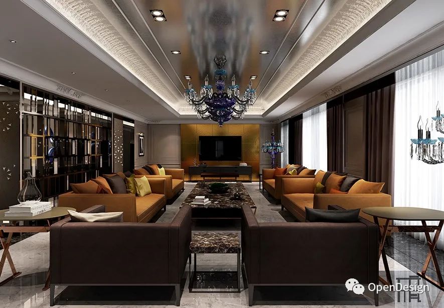 玥庭国际 · 蓝色调的时尚与古典交融的住宅设计丨中国台中丨天境设计-10