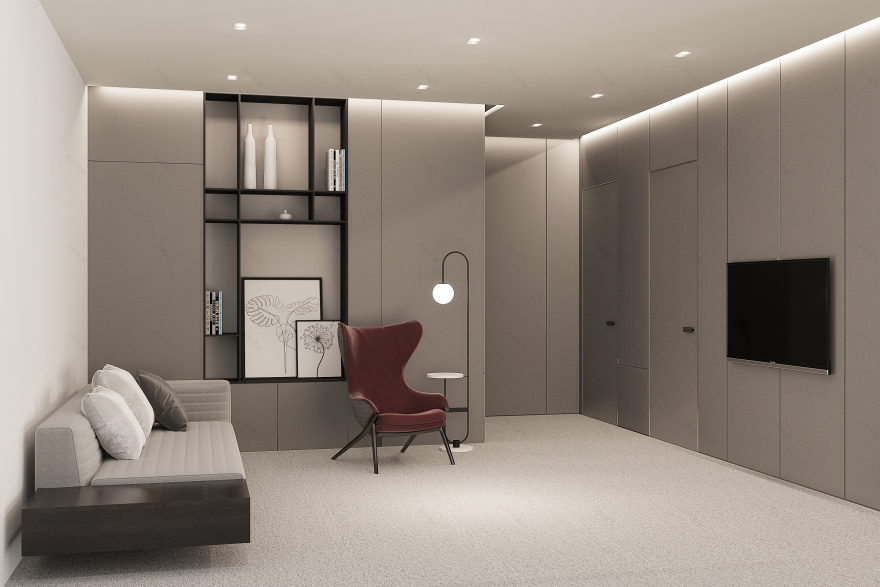 黑色版房屋室内装饰丨Golub Architects-19