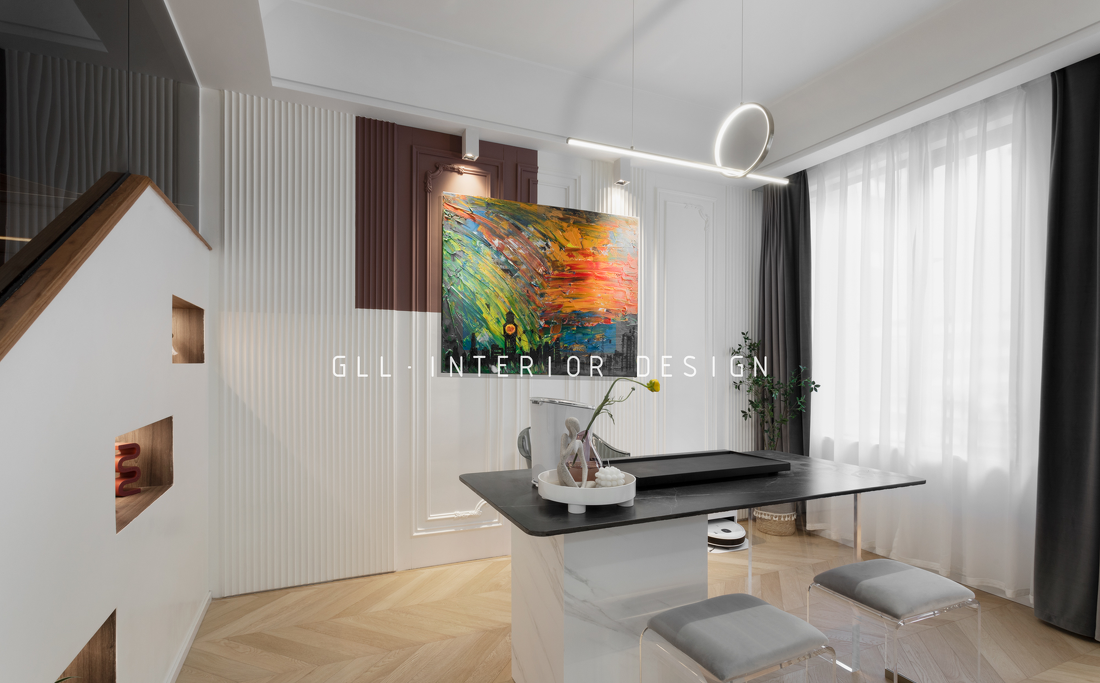 巧用移动墙板,打造半熟开放式厨房-13