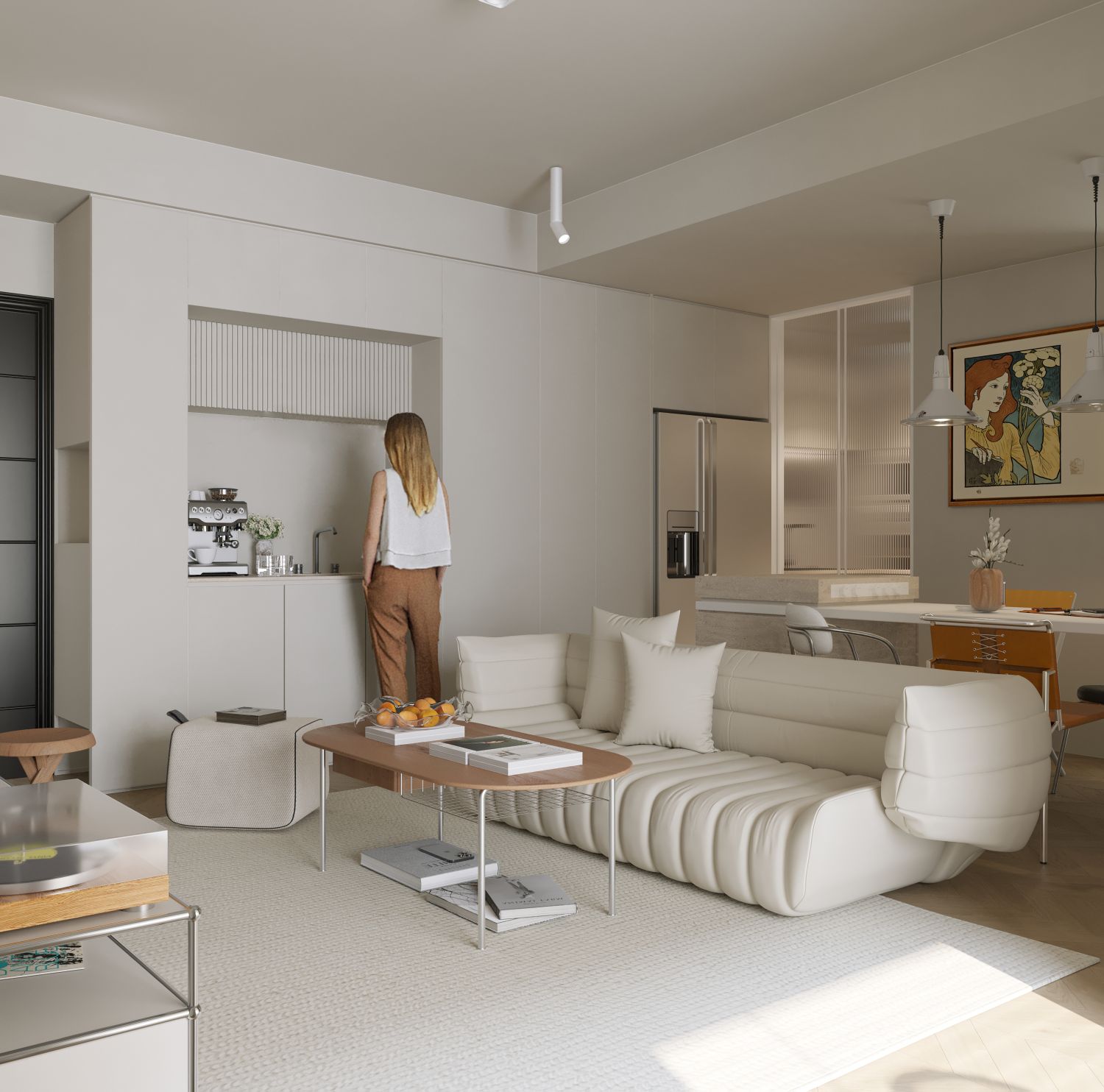 奶油色包豪斯小宅设计-9