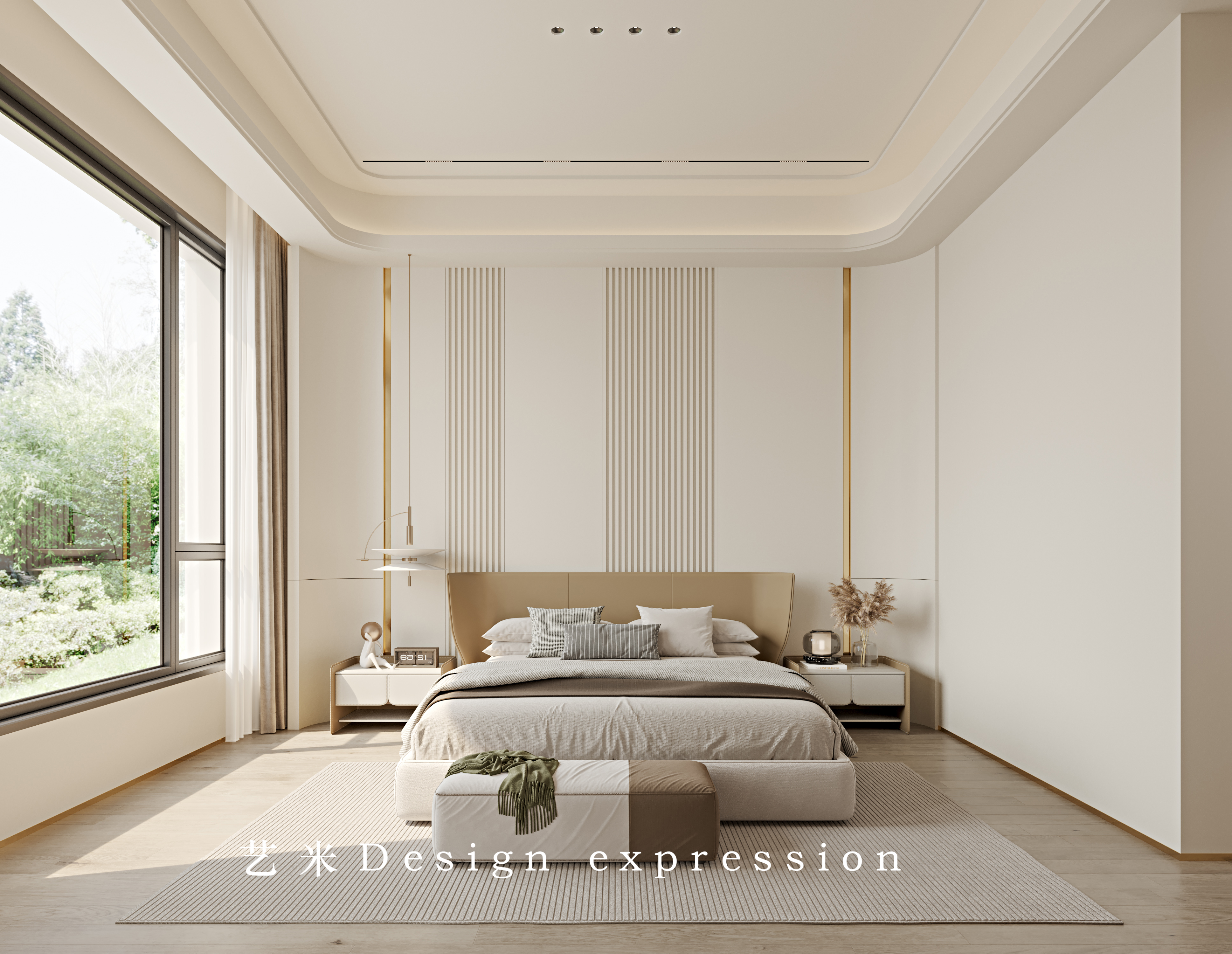 奶油轻奢别墅-艺米效果图-7