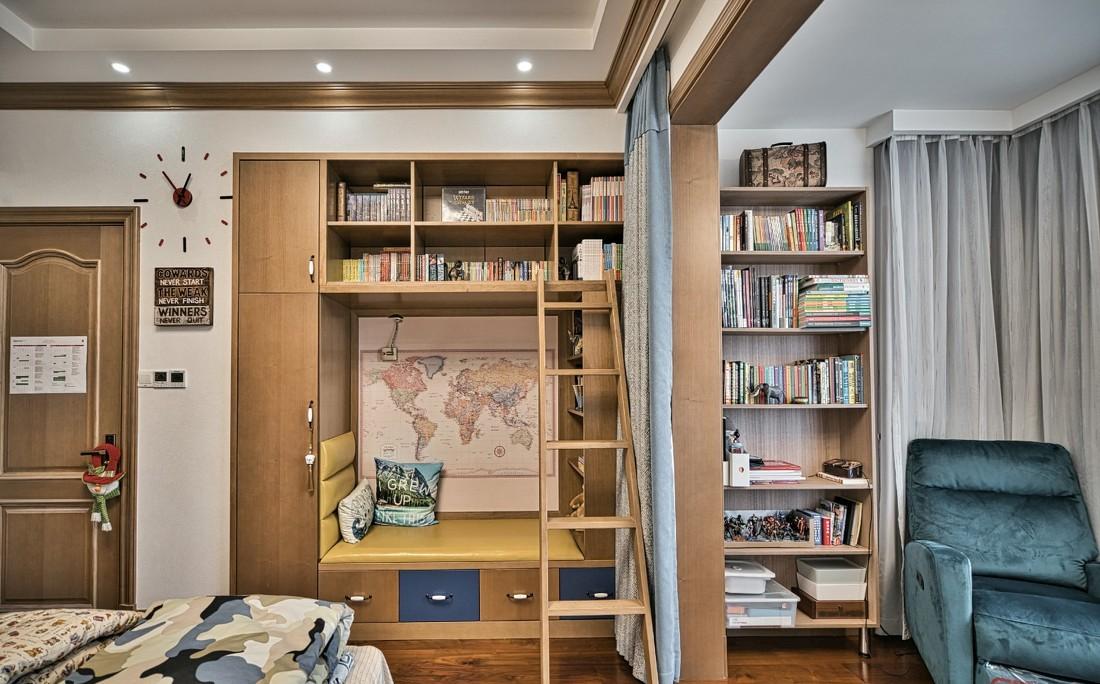 美式家居典范 | 原木浪漫,三客厅设计-41